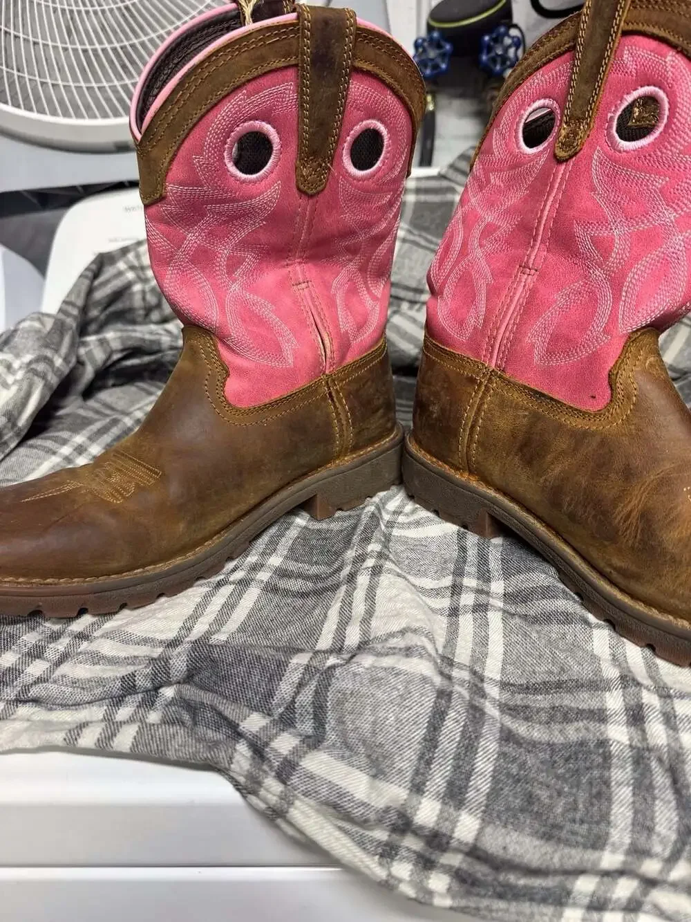Rocky Kids Legacy 32 Pull-On Western Boots Brown and Pink